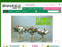 Tablet Screenshot of emmasflorist.com